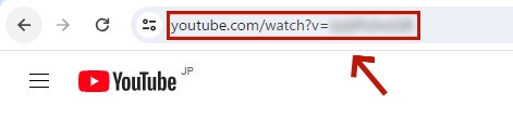 ブラウザの動画URLをコピー